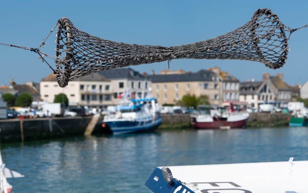 Bateaux de pêche et voiliers amarrés dans le port de Saint-Vaast-la-Hougue, village préféré des Français, à proximité du Camping La Baie des Veys